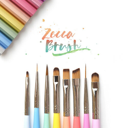 ネイリスト考案のアートに合わせた筆13種類 zecca ブラシ ジェルネイル用ブラシ 筆 高級 zecca | ネイル ジェルネイル ネイル用品 道具 ジェルネイルブラシ ブラシ ジェル筆 ネイル工房