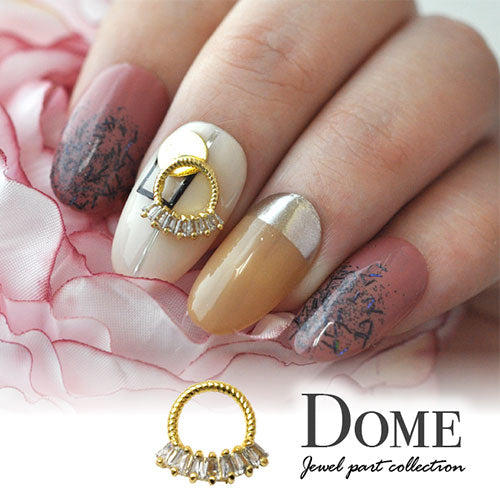 ネイルパーツ フレーム ドーム 宝石 ジルコニア ビジュー ネイル