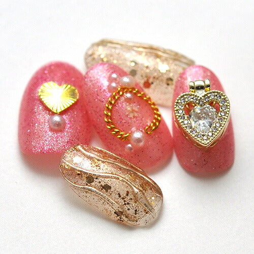 ネイルパーツ ハート コンバクト 美少女 魔法 | ネイル ジェルネイル パーツ ネイル用品 デコ ネイルジュエリー ゴールド ネイルアート デコパーツ メタル ジェル ジェルネイルパーツ メタルパーツ ジュエリー ジェルネイル用品 アート セルフネイル