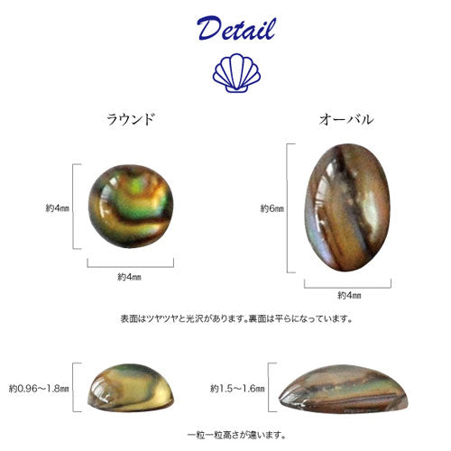 ジェルネイル用ネイルジュエリー本物思考の方へ天然貝ラインストーン 選べる3色ラウンド＆オーバル | ラインストーン ネイル ストーン ジェルネイル パーツ ネイルジュエリー ネイル用品 デコ ネイルパーツ ネイルアート 夏 マリン サマー ネイル工房