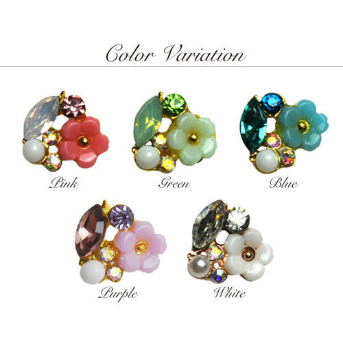 ジェルネイル用ネイルジュエリー お花とマーキスとパールの共演 | ジェルネイル ネイルパーツ ネイル パーツ ネイル用品 ジェル ジェルネイルパーツ パール 花 ネイルジュエリー ジェルネイル用品 ネイルアート フラワー  ネイルグッズ ネイル工房