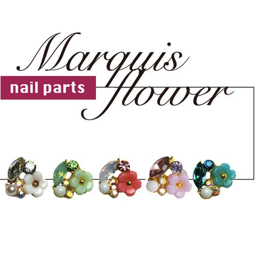 ジェルネイル用ネイルジュエリー お花とマーキスとパールの共演 | ジェルネイル ネイルパーツ ネイル パーツ ネイル用品 ジェル ジェルネイルパーツ パール 花 ネイルジュエリー ジェルネイル用品 ネイルアート フラワー  ネイルグッズ ネイル工房