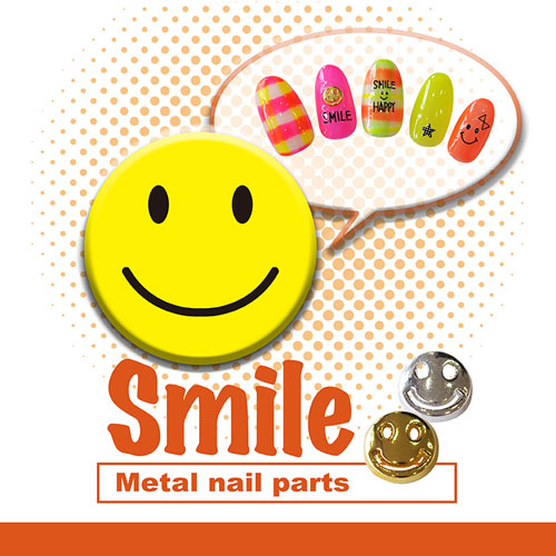 メタルパーツ スマイルパーツで笑顔ネイル ネイルアクセサリー ネイルアート | ジェルネイル ネイル パーツ ネイルパーツ ジェル ネイル用品 ネイルジュエリー ハンドメイド デコ メタル デコパーツ ジュエリーネイル ネイルグッズ ネイル工房