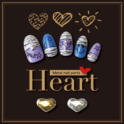【ついに出た 極小スタッズ】極小メタルスタッズ ハート2×3mm ゴールドシルバーラインストーン|ジェルネイル ジェル ネイル ネイルパーツ パーツ ネイル用品 ストーン ラインストーン メタルパーツ メタルスタッズ ネイルアート セルフジェルネイル ネイルジュエリー アート