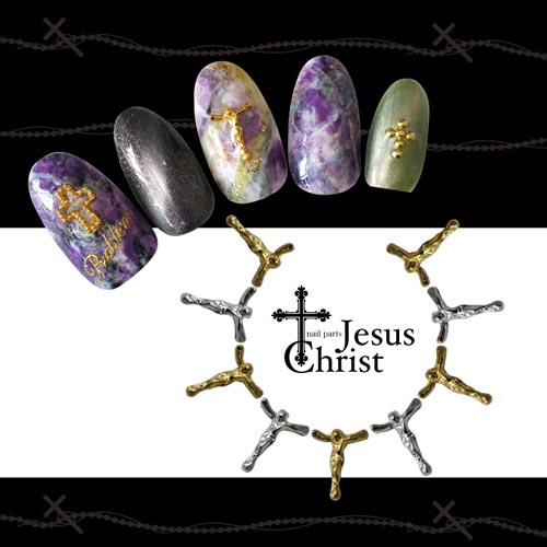 メタルパーツ ネイルジュエリー ネイルパーツ(ゴールド/シルバー)ジーザスクロスメタルパーツ キリストパーツ | ジェルネイル ネイルパーツ ネイル パーツ ネイル用品 ジェル ジェルネイルパーツ クロス ジェルネイル用品 ネイルアート  ネイルグッズ ネイル工房