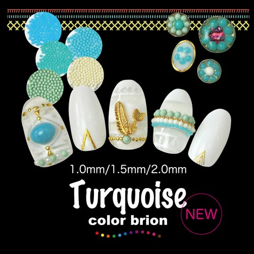 ジェルネイルの埋め込みに ターコイズブリオン 選べるサイズとカラー | ネイル ジェルネイル パーツ ターコイズ ブリオン カラーブリオン 石 ネイル用品 デコ ネイルジュエリー ネイルパーツ ネイルアート ボヘミアン エスニック  夏 マリン サマー ネイル工房