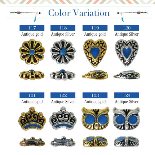 メタルパーツ ネイルジュエリー ネイルパーツ (ゴールド シルバー)ターコイズの小さめコンチョ|ネイル ジェルネイル パーツ ターコイズ コンチョ ネイル用品 デコ ネイルアート ジェル シルバーパーツ ジェルネイルパーツ ストーン ラインストーン セルフジェルネイル アート