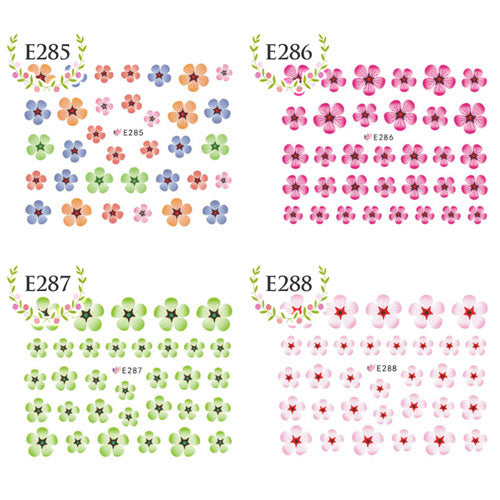 ジェルネイルの埋め込みにネイルシール♪まるで写真の仕上がり★極薄0.04mmネイルシール フラワーネイルシール 5弁のお花 | フラワーネイル ジェルネイル フラワー ネイル シール ネイルシール ネイル用品 ジェル 花 花柄 ネイルアート ネイル工房