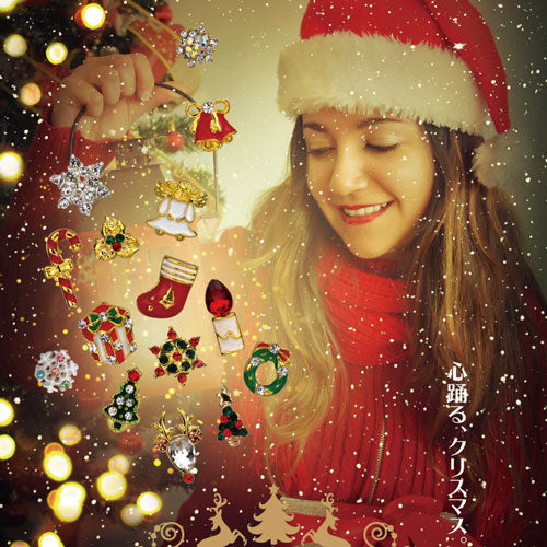 クリスマスネイルジュエリー