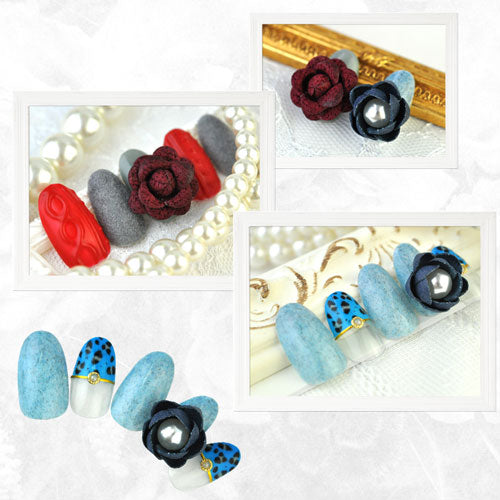 ジェルネイル＆レジンに ベルベットと相性抜群 ファブリックフラワー ハンドメイド|ネイルパーツ ネイル パーツ ネイル用品 ジェル レジン ジェルネイルパーツ ネイルジュエリー 花 ジェルネイル用品 ネイルアート セルフジェルネイル フラワー ジュエリー デコパーツ アート