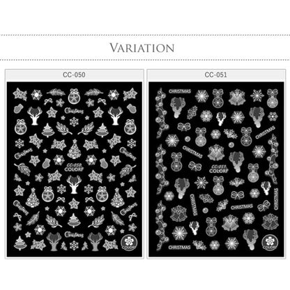 ネイルシールで本格かわいいクリスマス 雪の結晶 結晶 ホワイト | ジェルネイル ネイルシール ネイル ネイル用品 ジェル シール クリスマス 貼るだけ グラデーション 冬 サンタ ネイルアート ネイルパーツ パーツ ネイルアートシール 雪 ジェルネイル用品 アート