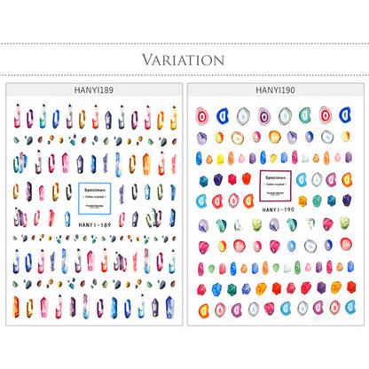 天然石ネイルシール [HAnYI189] 天然石 ストーン カラフル 貼るだけ フット 極薄 ネイルシール ネイル シール ジェルネイル | ネイル用品 ジェル ジェルネイルシール ネイルアート ジェルネイルアート ネイルグッズ ジェルネイル用品 ネイル工房