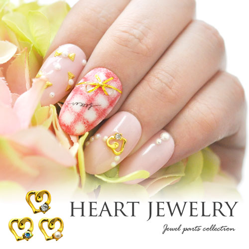 ネイルパーツ 小さなくり抜きハート パーツ メタルパーツ ハート