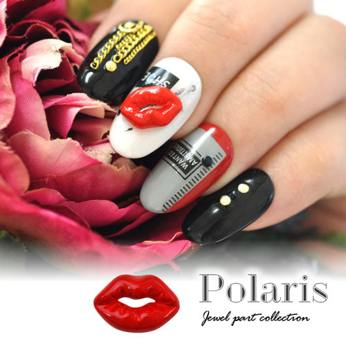 唇 口 口紅 リップ 2粒 ネイルジュエリー|ジェルネイル ネイル パーツ