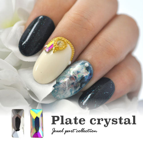 ラインストーン クリスタル AB 長方形 スティック ネイルアート ネイル