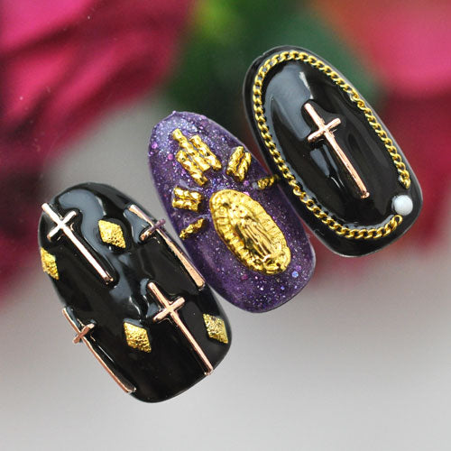 クロス メタルパーツ ネイルジュエリー ネイルパーツ (ゴールド/シルバー/ピンク) クロスメタルパーツ 十字架|ジェルネイル ネイル パーツ ジェル ネイル用品 メタル ネイルアート ジュエリーネイル ゴールドパーツ シルバーパーツ ジェルネイルパーツ