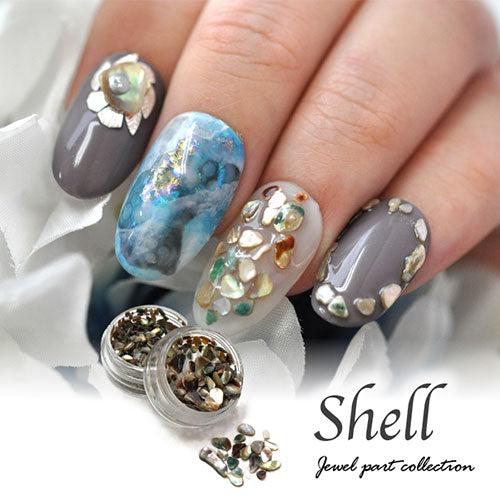 高品質 天然貝 着色なし ナチュラル ネイル シェルフレーク パーツ