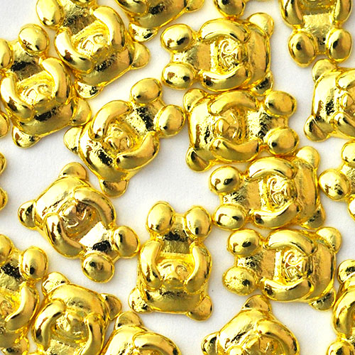 ネイルパーツ メタルパーツ アニマル くま ベア 目隠しくまさん クマ | ネイル ジェルネイル パーツ ネイル用品 デコ ネイルジュエリー ゴールド ネイル工房 ネイルアート ネイルグッズ デコパーツ ジェルネイルアート メタル ジェル ジェルネイルパーツ