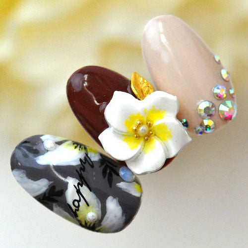 シリコンモールド no7 フラワー プルメリア ジェルネイル レジン  自分で作る ラインストーン ビジュー ネイルジュエリー ネイルパーツ メタルパーツ | ネイル パーツ ネイル用品 ジェル レジン ストーン ハンドメイド シリコン 型  ネイル工房