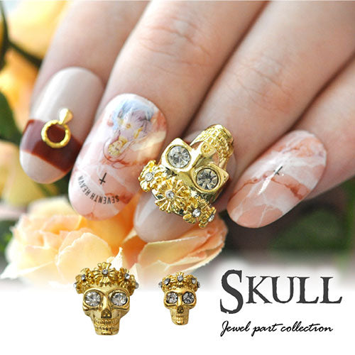 スカルパーツ メタルパーツ ネイル パーツ 王冠 ドクロ BLAZE メタル