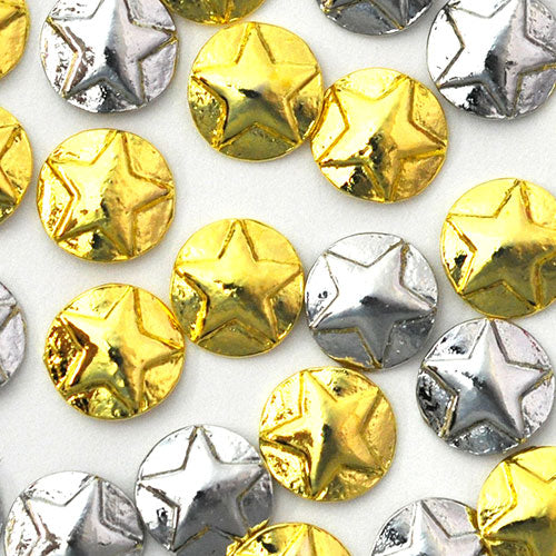 ネイルパーツ メタルパーツ プレート 星 スター ラウンド | ネイル ジェルネイル パーツ ネイル用品 デコ ネイルジュエリー ゴールド ネイル工房 ネイルアート ネイルグッズ デコパーツ ジェルネイルアート メタル ジェル ジェルネイルパーツ