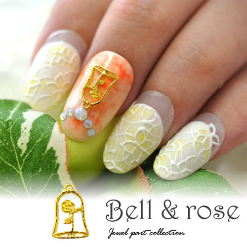 メタルパーツ 薔薇 ベル 鐘 ネイルパーツ ジェルネイル 5個入 ビジュー ネイル ジェルネイル ネイルアート ゴールド ネイル パーツ|ネイルパーツ ジェル ネイル用品 デコ メタル  ジュエリーネイル ゴールドパーツ ネイル工房