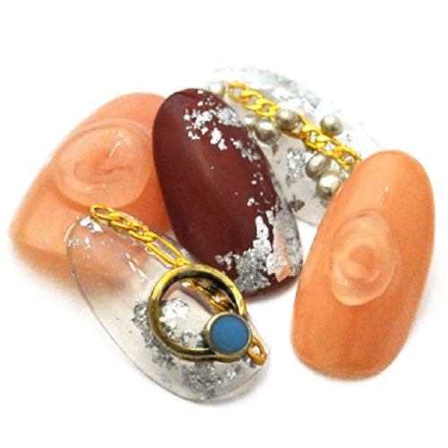 ネイルパーツ ターコイズ メタルパーツ フレーム リング アンティーク | ネイル ジェルネイル パーツ ネイル用品 デコ ネイルジュエリー ゴールド ネイル工房 ネイルアート ネイルグッズ デコパーツ ジェルネイルアート メタル ジェル ジェルネイルパーツ