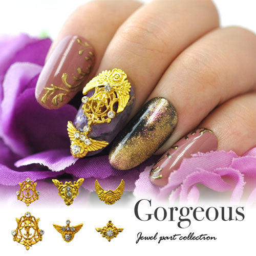 ネイルパーツ メタルパーツ ゴールドパーツ ネイルジュエリー ゴージャス | ネイル ジェルネイル パーツ ネイル用品 デコ ネイルジュエリー ゴールド ネイル工房 ネイルアート ネイルグッズ デコパーツ ジェルネイルアート メタル ジェル ジェルネイルパーツ
