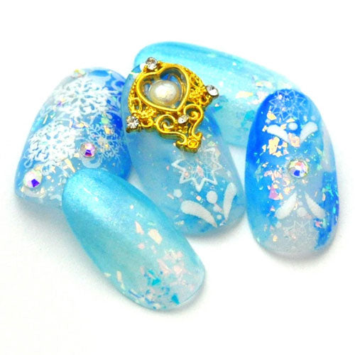 メタルパーツ　フレーム ハート ティアラ ネイルパーツ ( ゴールド )　ネイルパーツ ジュエリー パーツ メタルパーツ ビジュー | ネイル パーツ ネイル用品 デコ ネイルジュエリー ネイルアート ネイルグッズ デコパーツ ネイル工房 メタル ジェル パール