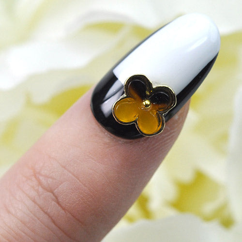 べっ甲 フラワー 3個入 メタルパーツ 選べる4種類  | ネイル ジェルネイル パーツ ネイル用品 デコ ネイルジュエリー ネイルパーツ 鼈甲 ネイルアート ネイルグッズ  ジェルネイルアート デコレーション ジェル ジェルネイルパーツ ジェルネイル用品 べっこう ネイル工房