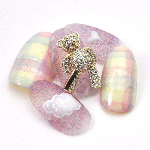 ネイルパーツ 手足が動くクマ くま ジルコニア テディベア くまさん 立体 メタルパーツ | ジェルネイル ネイル パーツ ジェル ネイル用品 ネイルジュエリー メタル  ネイルアート ジュエリーネイル ネイルグッズ ネイル工房