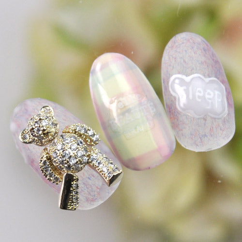 ネイルパーツ 手足が動くクマ くま ジルコニア テディベア くまさん 立体 メタルパーツ | ジェルネイル ネイル パーツ ジェル ネイル用品 ネイルジュエリー メタル  ネイルアート ジュエリーネイル ネイルグッズ ネイル工房