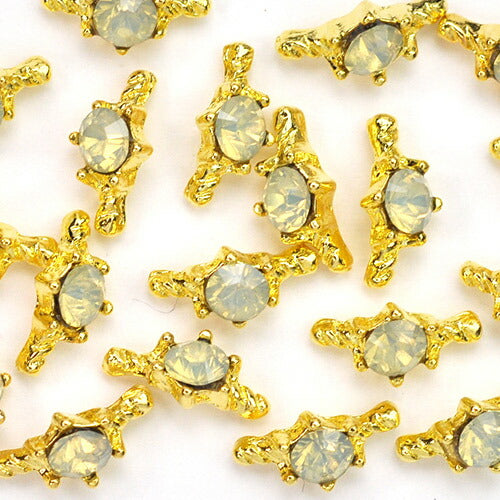 ネイルパーツ 2個入 ネイルジュエリー 1粒ストーン指輪 ネイルアクセサリー|ジェルネイル  ネイル パーツ ネイル用品 ジェル ストーン ラインストーン ネイルジュエリー オパール パール アート ジェルネイルパーツ クリスタル 宝石ネイル ネイル工房