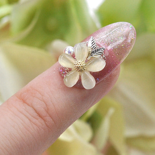 フラワー 2個入 メタルパーツ | オパール ネイル ジェルネイル パーツ