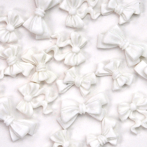 リボン ホワイト 5個入  シリコン or プラスチック  リボンパーツ ネイルジュエリー ネイルパーツ  | ジェルネイル ネイル パーツ  ジェル ネイル用品 メタル デコパーツ ジュエリーネイル  ジェルネイルパーツ ネイル工房