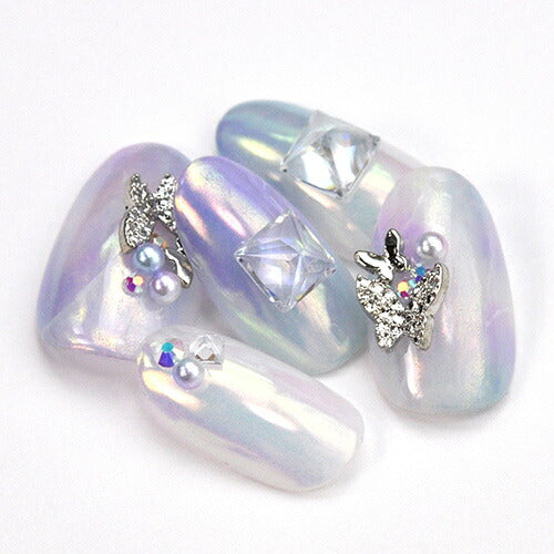 蝶々 5個入 メタルパーツ ネイルジュエリー ネイルパーツ  ゴールド  シルバー 蝶 フラワーアート ネイルアート | ジェルネイル ネイル パーツ 花 ジェル ネイル用品 メタル デコパーツ ジュエリーネイル ゴールドパーツ シルバーパーツ ジェルネイルパーツ ネイル工房