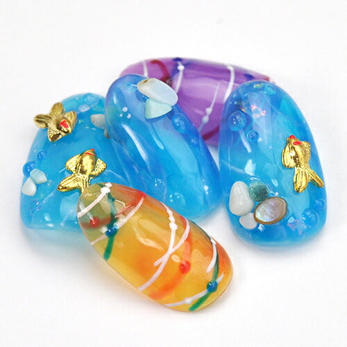 金魚 5個入 メタルパーツ ネイルアート ネイルジュエリー ジェルネイル