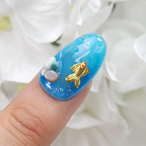 金魚 5個入 メタルパーツ ネイルアート ネイルジュエリー ジェルネイル