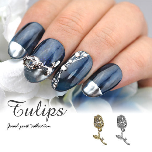 ネイルパーツ フラワー チューリップ ジルコニア | ジェルネイル