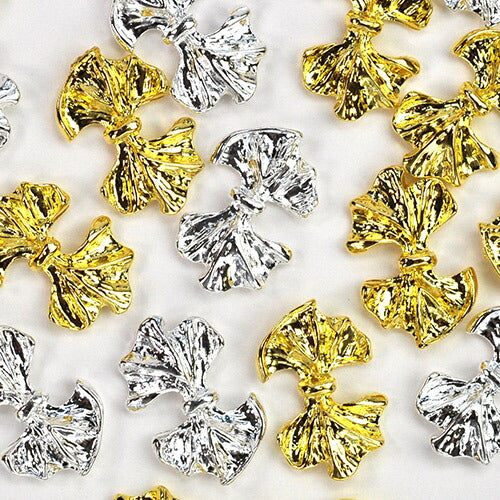 リボン 5個入 メタルパーツ フレンチ ネイルアート ネイルジュエリー リボン ジェルネイル メタルパーツ  | ネイル パーツ ネイルパーツ ジェル ネイル用品 リボンモチーフ ハンドメイド メタル りぼん ゴールド ジュエリー ジェルネイル用品 デコパーツ ネイル工房