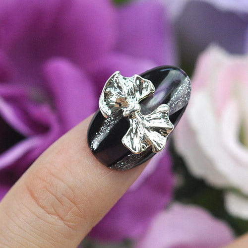 リボン 5個入 メタルパーツ フレンチ ネイルアート ネイルジュエリー リボン ジェルネイル メタルパーツ  | ネイル パーツ ネイルパーツ ジェル ネイル用品 リボンモチーフ ハンドメイド メタル りぼん ゴールド ジュエリー ジェルネイル用品 デコパーツ ネイル工房