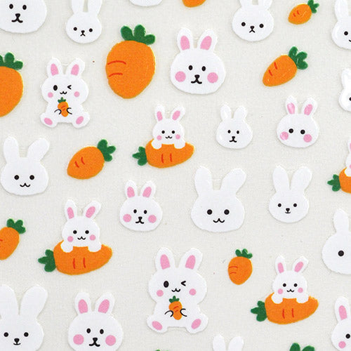 ネイルシール うさぎ 人参 アニマル 手描き かわいい | ジェルネイル