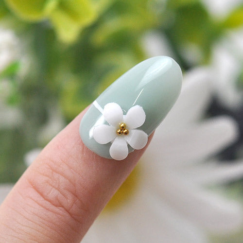 ネイルパーツ 10粒入 フラワー ネイルアート ホワイト ジェルネイル
