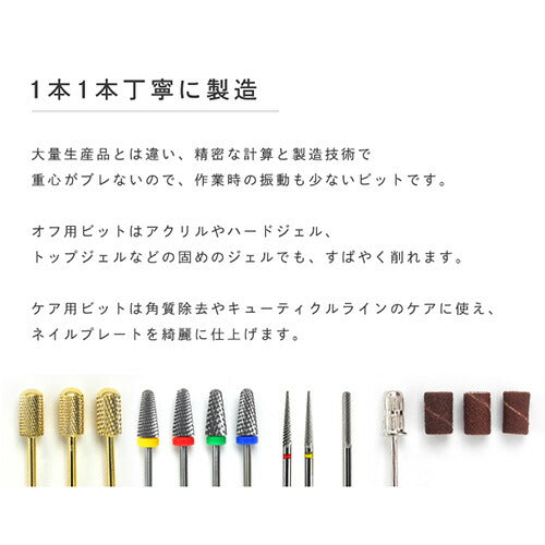 ネイルマシン ビット タングステンカーバイト製 プロ用 アタッチメント ネイルオフ ネイルケア ジェルネイル オフ ケア ネイル ネイル工房