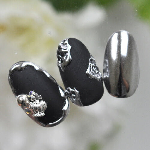 ネイルパーツ 5個 メタルパーツ フ 立体 3D 王冠 クラウン | ネイル