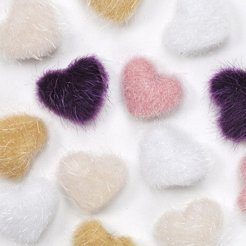 ハート もこもこ フェイクファー 3D ネイルジュエリー ネイルパーツ