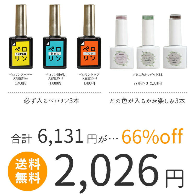 66%OFF】2026 福袋 ペロリン 新作 大容量15ml 3本が必ず入る 5micron