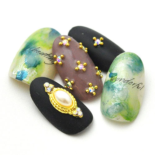 ネイルパーツ パール ネイルジュエリー 2個 フレーム | ネイル パーツ ネイル用品 ジェル レジン メタルパーツ ハンドメイド ジェルネイルパーツ パール ジェルネイル用品 ネイルアート  アクセサリー ネイル工房