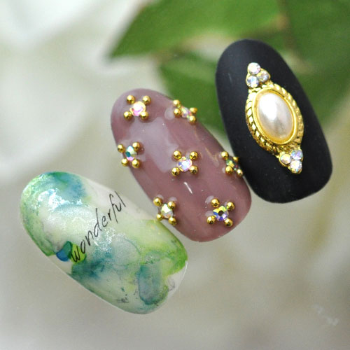 ネイルパーツ パール ネイルジュエリー 2個 フレーム | ネイル パーツ ネイル用品 ジェル レジン メタルパーツ ハンドメイド ジェルネイルパーツ パール ジェルネイル用品 ネイルアート  アクセサリー ネイル工房