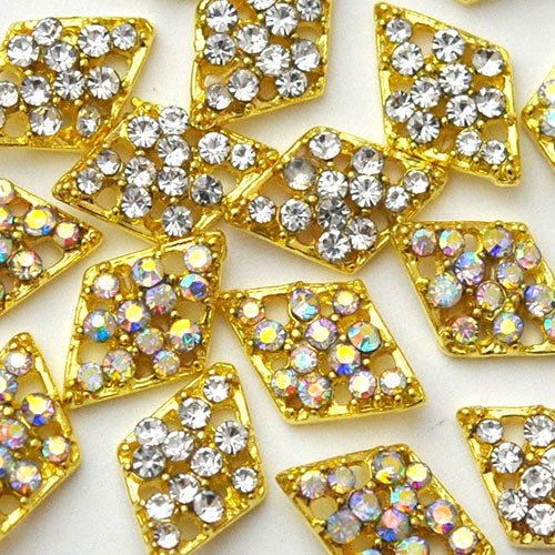 ネイルパーツ 2個 メタルパーツ ひし形 ランバス カーブ付き ビジュー | ネイル ジェルネイル パーツ ネイル用品 デコ ネイルジュエリー ゴールド ネイルアート ネイルグッズ デコパーツ ジェルネイルアート メタル ジェル ジェルネイルパーツ ネイル工房